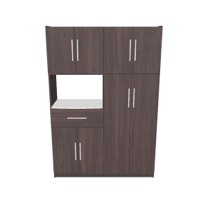 Modern Wooden Kitchen Cabinet 3D - 3D Model