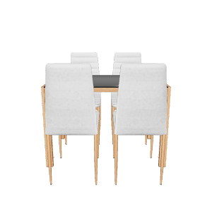 Modern Dining Table Set 3D - 3D Model