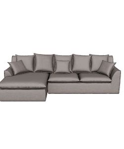 Contemporary Fabric Sectional Sofa 3D Model - Furniture 3D Model