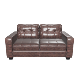 Stylish Modern Leather Sofa - 3D Model