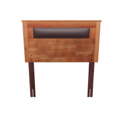 Stylish Wooden Bed Headboard 3D Model - 3D Model