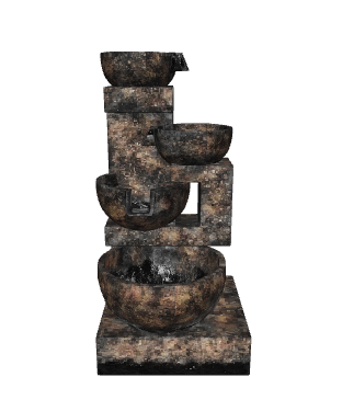 Stylish Stone Fountain 3D Model - Exterior 3D Model