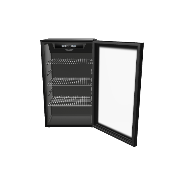 Modern Glass Door Refrigerator 3D - 3D Model