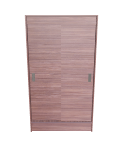 Walnut Sliding Door Closet 3D - 3D Model