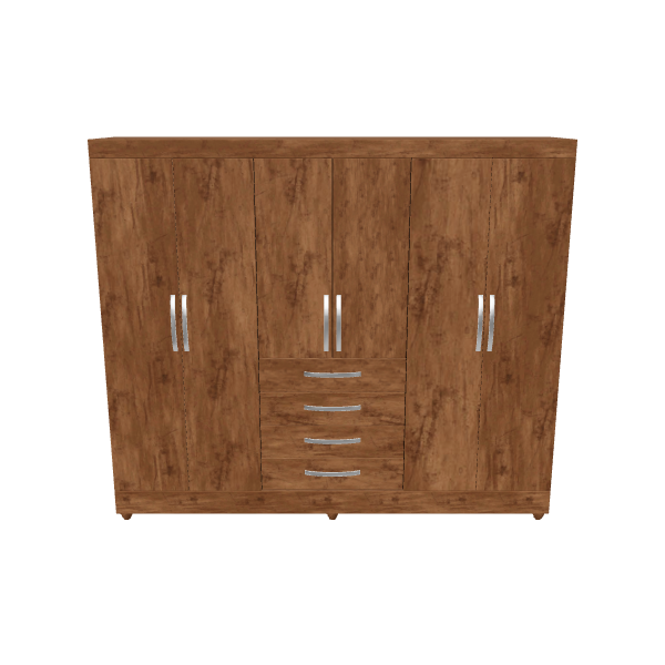 Stylish Wooden Storage Cabinet 3D Model - 3D Model