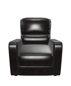 Stylish Black Leather Armchair 3D - Furniture 3D Model