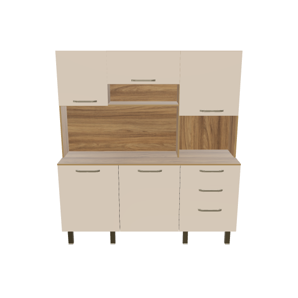 Stylish Kitchen Cabinet 3D Model - 3D Model