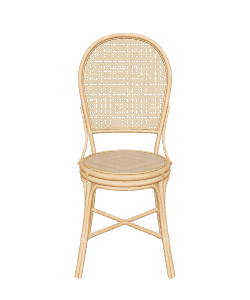 Stylish Cane Back Dining Chair - 3D Model