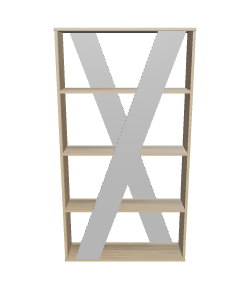 Contemporary Wooden Bookshelf 3D - 3D Model