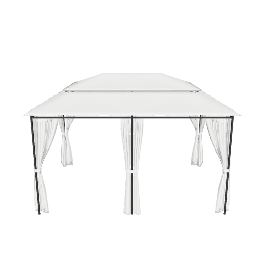 Toldo Perola with Curtains 3D - Exterior 3D Model