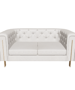 Elegant Sofa with Gold Accents - 3D Model