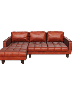 Stylish Modern Leather Sectional Sofa 3D Model - 3D Model