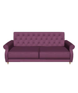 Elegant Purple Sofa 3D Model - 3D Model