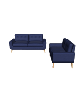 Stylish Modern Fabric Sofa Set 3D Model - 3D Model