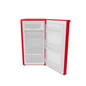 Classic Retro Refrigerator 3D Model - 3D Model