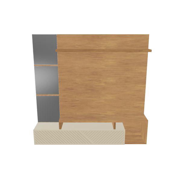 Stylish Modern Wooden Cabinet 3D - 3D Model
