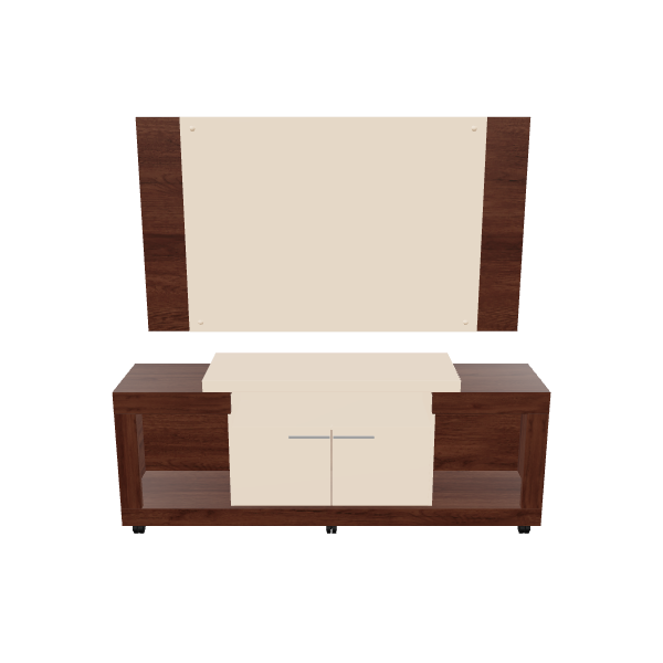 Modern Wooden Entertainment Center 3D Model - Furniture 3D Model