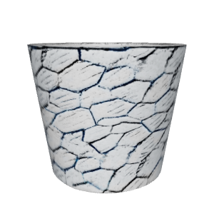 Textured Stone Planter Model - Household 3D Model