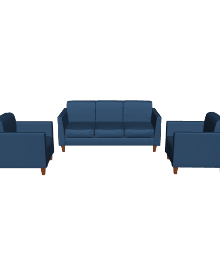 Stylish Modern Sofa Set 3D Model - Furniture 3D Model