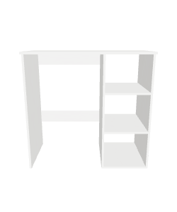 Minimalist White Office Desk 3D Model - 3D Model