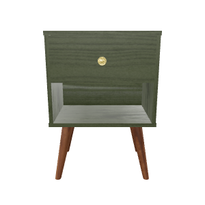 Stylish Wooden Nightstand 3D - 3D Model