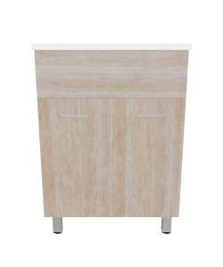 Contemporary Wooden Storage Cabinet 3D Model - 3D Model