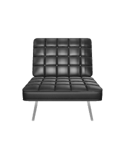 Stylish Black Minimalist Lounge Chair 3D Model - 3D Model