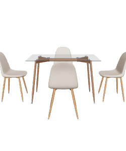 Stylish Dining Table Set 3D - 3D Model