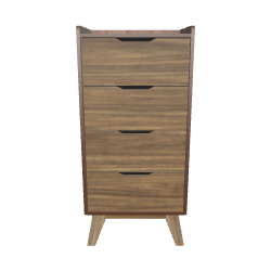 Stylish Modern Wooden Chest of Drawers 3D Model - 3D Model