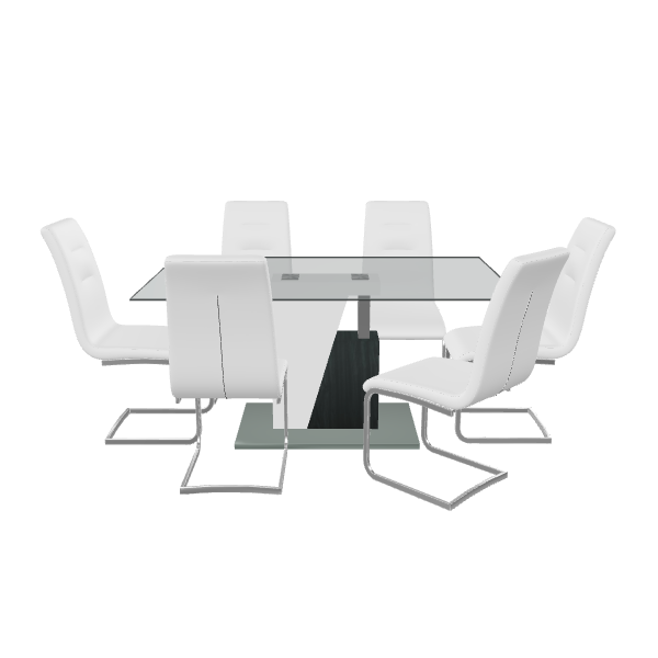 Rectangular Dining Table 3D Model - 3D Model