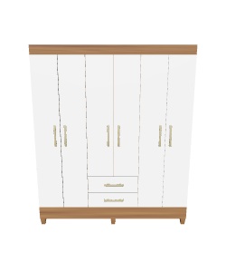 Modern 6-Door Wardrobe 3D Model - 3D Model