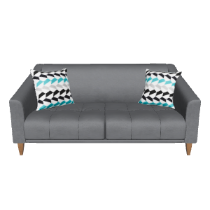 Stylish Grey Sofa 3D Model - 3D Model
