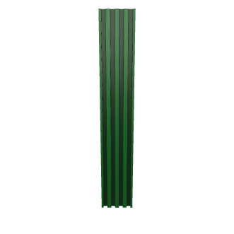 Stylized Vertical Green Column 3D Model - Interior 3D Model
