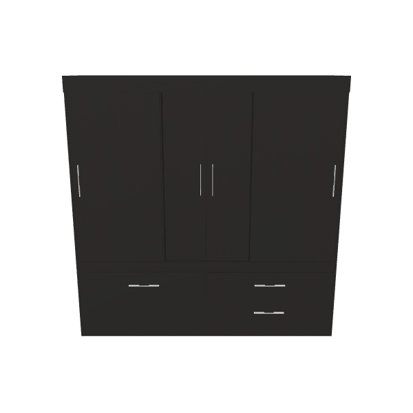 Contemporary Wooden Cabinet 3D Model - Furniture 3D Model