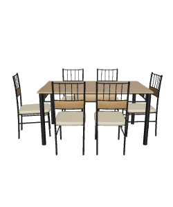 Stylish Modern Dining Table Set 3D Model - 3D Model