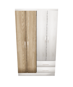 Stylish Wooden Storage Cabinet 3D - 3D Model