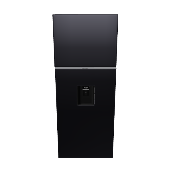 Sleek Black Refrigerator Model - 3D Model