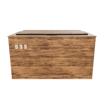 Stylish Wooden Storage Box 3D Model - 3D Model