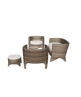 Stylish Outdoor Seating Set 3D - 3D Model