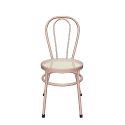 Stylish Pink Bistro Chair 3D Model - Furniture 3D Model