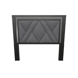 Elegant Upholstered Bed Headboard 3D Model - Furniture 3D Model