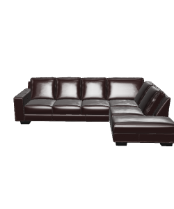 Luxurious Leather Sectional Sofa 3D Model - Furniture 3D Model