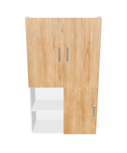 Multifunctional White Brown Cabinet 3D - Furniture 3D Model