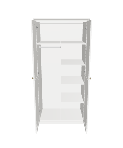 Minimalist White Wardrobe Model - 3D Model