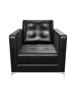 Stylish Modern Black Armchair 3D 3D Model