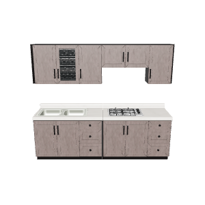 Cocina Integral Monaco 3D Model - 3D Model