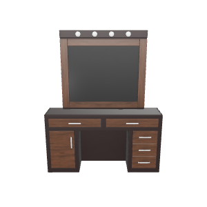 Stylish Makeup Vanity Table 3D - 3D Model