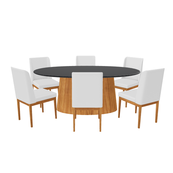 Modern Round Dining Table 3D - 3D Model