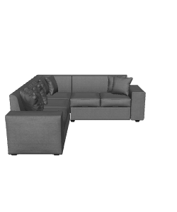 Stylish Fabric Sectional Sofa 3D Model - 3D Model