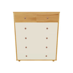 Stylish Modern Wooden Dresser 3D Model - 3D Model